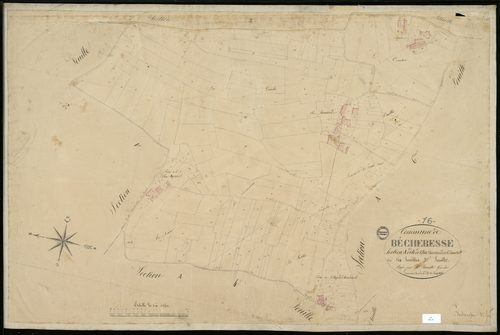 Bécheresse - 3 P 36/4 - Section A dite de chez Rouhaud et chez Boutrit. Feuille 3.  | 1836
