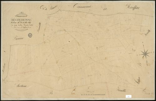 Bécheresse - 3 P 36/8 - Section B dite de chez Pilot. Feuille 1.  | 1836