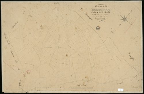 Bécheresse - 3 P 36/9 - Section B dite de chez Pilot. Feuille 2.  | 1836