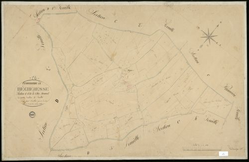 Bécheresse - 3 P 36/15 - Section C dite de chez Savarit. Feuille 3.  | 1836