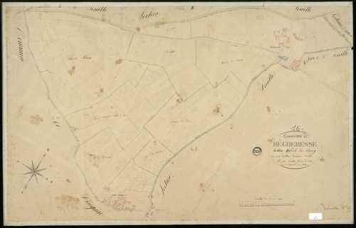 Bécheresse - 3 P 36/17 - Section D dite du Bourg. Feuille 1.  | 1836