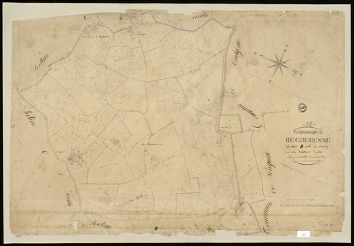 Bécheresse - 3 P 36/19 - Section D dite du Bourg. Feuille 3.  | 1836