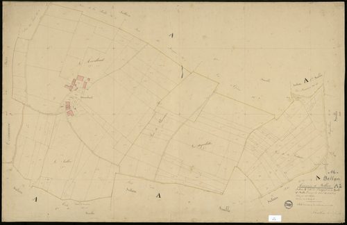 Bellon - 3 P 37/4 - Section A dite du Pasquet. Feuille 2.  | 1838