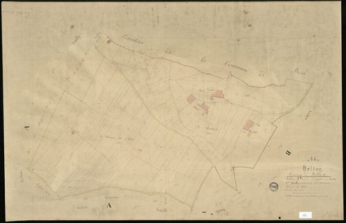 Bellon - 3 P 37/6 - Section A dite du Pasquet. Feuille 4.  | 1838