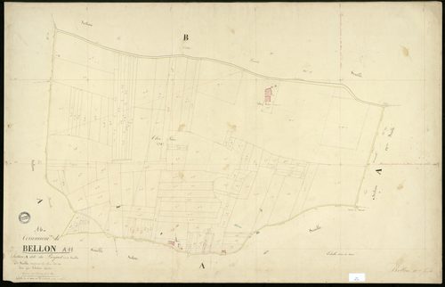 Bellon - 3 P 37/13 - Section A dite du Pasquet. Feuille 11.  | 1838