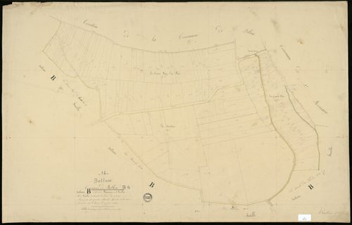Bellon - 3 P 37/19 - Section B dite des Beauries. Feuille 4.  | 1838