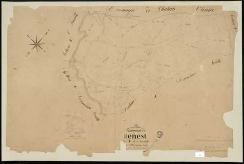 Benest - 3 P 38/4 - Section A dite de Courteille. Feuille 3.  | 1835