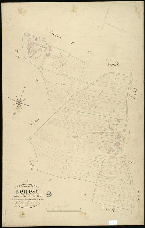 Benest - 3 P 38/8 - Section C dite de Paillier. Feuille 1.  | 1836