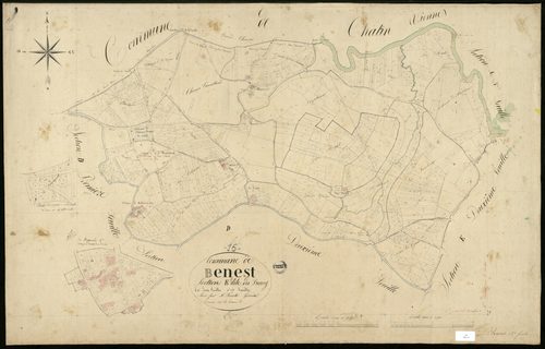 Benest - 3 P 38/14 - Section E dite du Bourg. Feuille 1.  | 1835