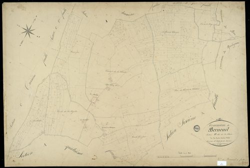 Berneuil - 3 P 40/4 - Section A dite de la Chaise. Feuille 3.  | 1848