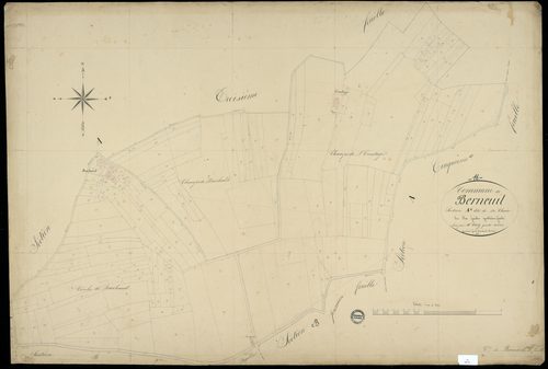 Berneuil - 3 P 40/5 - Section A dite de la Chaise. Feuille 4.  | 1848