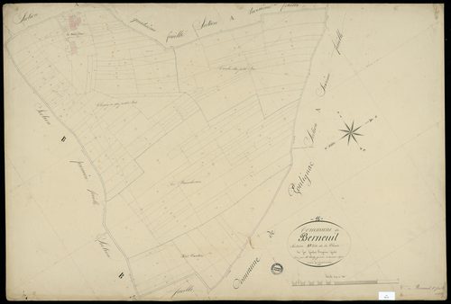 Berneuil - 3 P 40/6 - Section A dite de la Chaise. Feuille 5.  | 1848