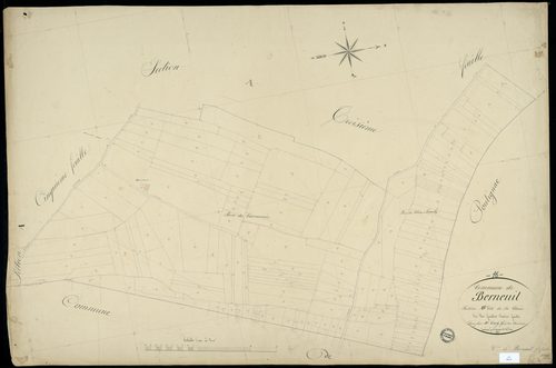 Berneuil - 3 P 40/7 - Section A dite de la Chaise. Feuille 6.  | 1848
