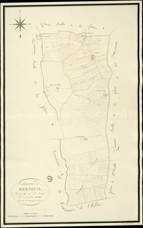 Berneuil - 3 P 40/AC8 - Section D dite des Forges  | 1814
