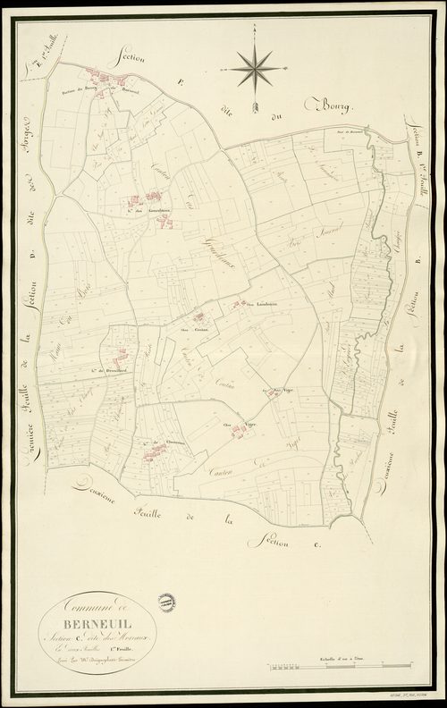 Berneuil - 3 P 40/AC6 - Section C dite des Moreaux  | 1814