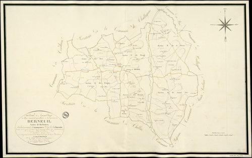 Berneuil - 3 P 40/AC1 - Tableau d'assemblage  | 1814