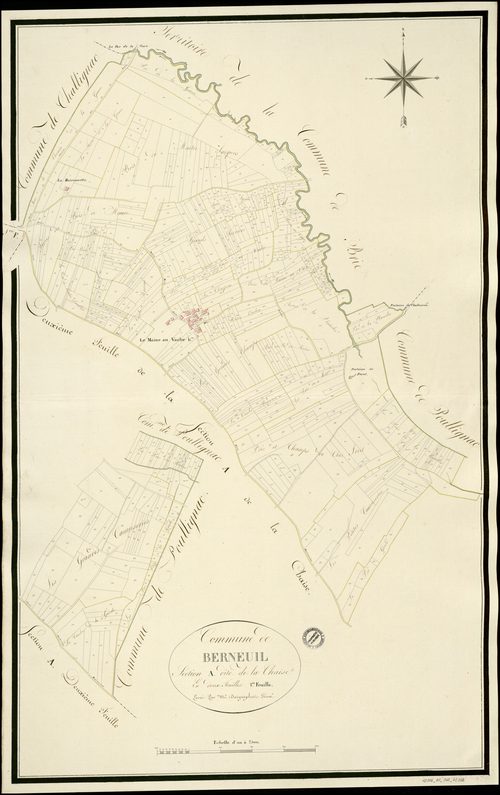 Berneuil - 3 P 40/AC2 - Section A dite de la Chaise  | 1814
