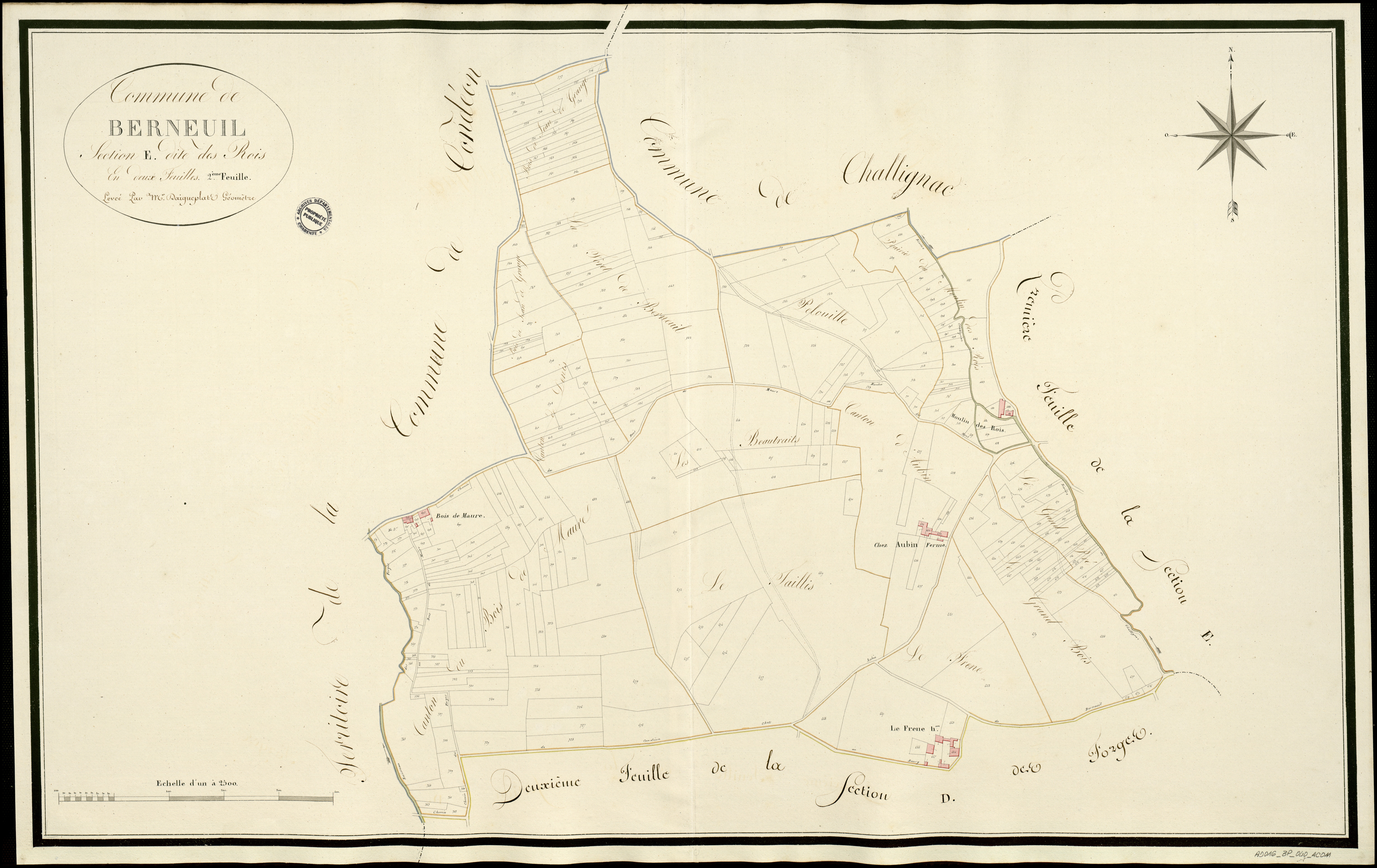 Berneuil - 3 P 40/AC11 - Section E dite des Rois  | 1814