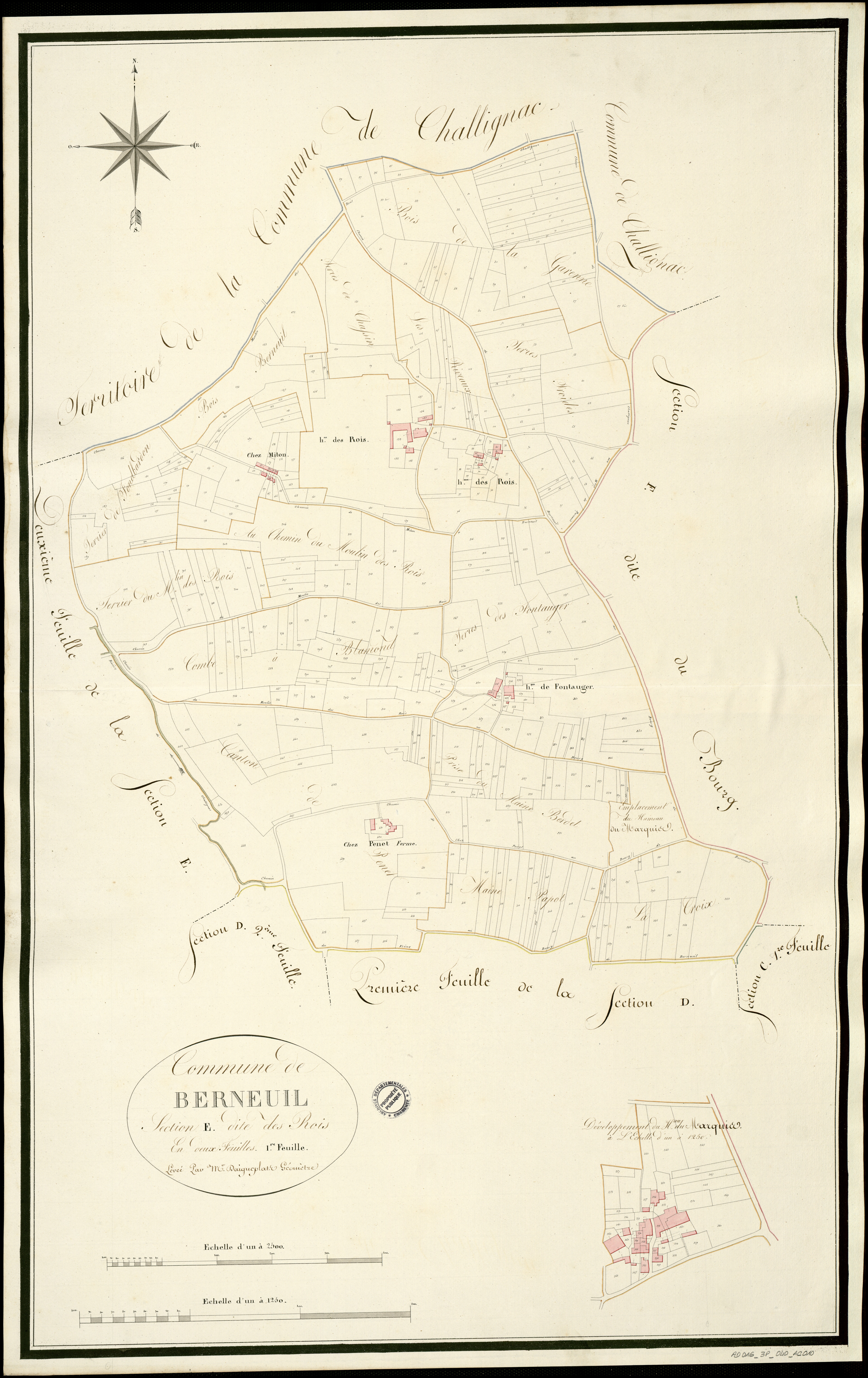 Berneuil - 3 P 40/AC10 - Section E dite des Rois  | 1814