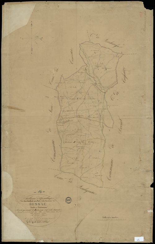 Bessac - 3 P 41/1 - Tableau d'assemblage.  | 1834