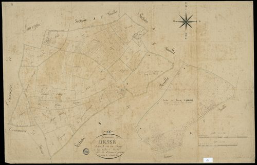 Besse - 3 P 42/3 - Section A dite du Bourg. Feuille 2.  | 1831