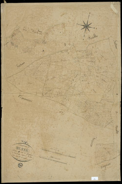 Besse - 3 P 42/6 - Section B dite du Gragonne. Feuille 3.  | 1831