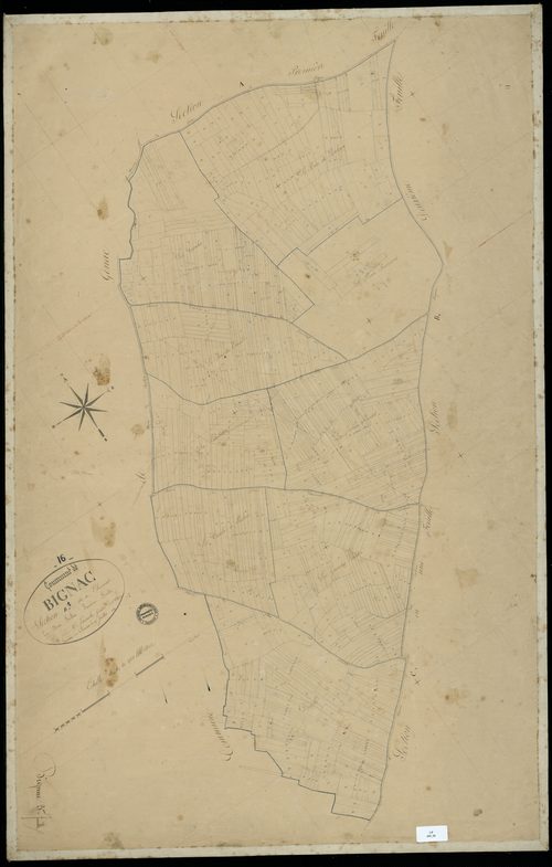 Bignac - 3 P 43/4 - Section B dite de l'Haumont. Feuille 1.  | 1832