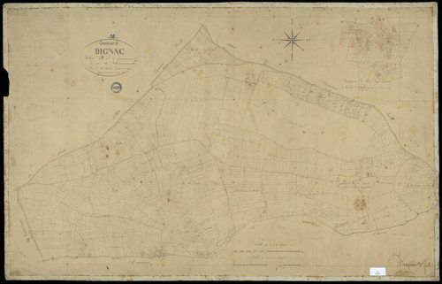 Bignac - 3 P 43/6 - Section C dite des Godinauds. Feuille 1.  | 1832
