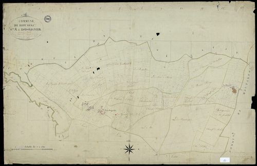 Bioussac - 3 P 44/2 - Section A dite de Bois-Regnier. Feuille 1.  | 1819