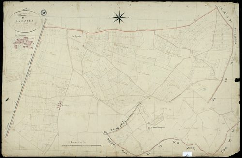 Bioussac - 3 P 44/5 - Section B dite de la Bayette. Feuille 2.  | 1819