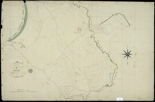 Bioussac - 3 P 44/7 - Section D dite de la Riche. Feuille 2.  | 1819
