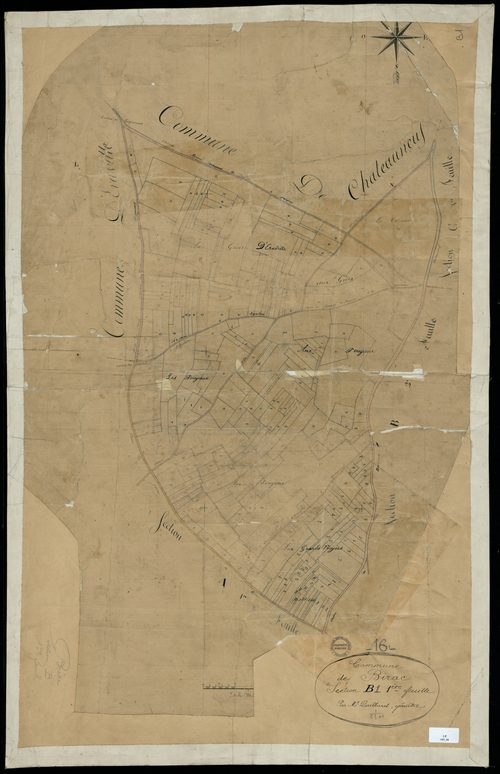 Birac - 3 P 45/4 - Section B Commune de Birac. Feuille 1.  | 1834