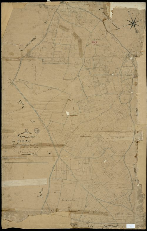 Birac - 3 P 45/7 - Section C dite des Bois . Feuille 2.  | 1834