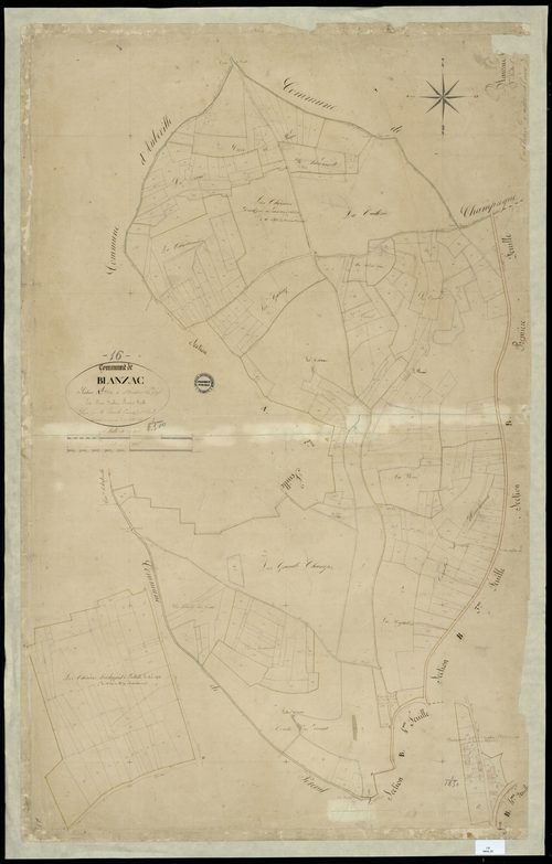 Blanzac-Porcheresse - 3 P 46A/2 - Section A dite de Saint Nicolas et chez Gayet et les Chériers. Feuille 1.  | 1836