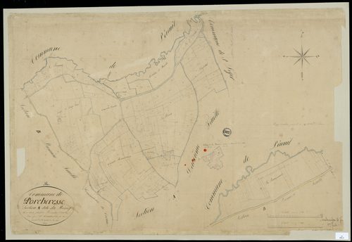 Blanzac-Porcheresse - 3 P 46B/2 - Section A dite du Bourg. Feuille 1.  | 1837
