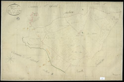 Blanzaguet-Saint-Cybard - 3 P 47A/3 - Section A dite du Bourg . Feuille 2.  | 1826