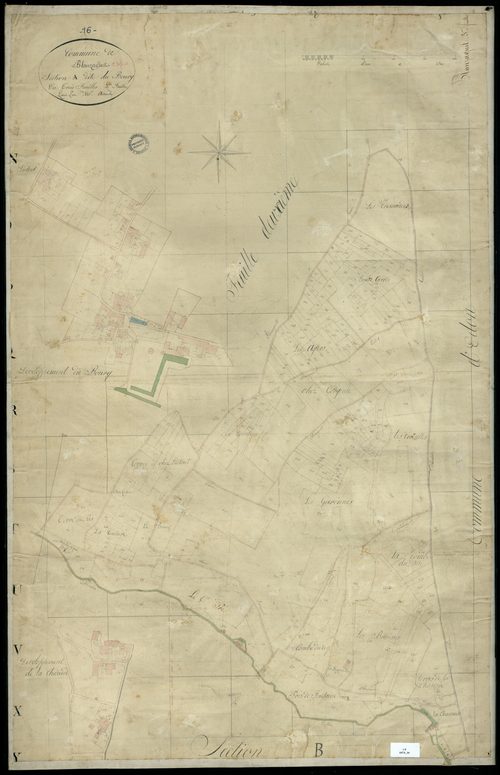 Blanzaguet-Saint-Cybard - 3 P 47A/4 - Section A dite du Bourg, développement du bourg de Blanzaguet, développement du hameau de La Chaussade. Feuille 3.  | 1826