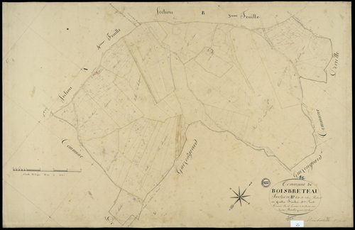 Boisbreteau - 3 P 48/9 - Section B dite de chez Robert. Feuille 4.  | 1837