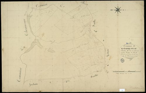 Boisbreteau - 3 P 48/10 - Section C dite des Vacants. Feuille 1.  | 1837