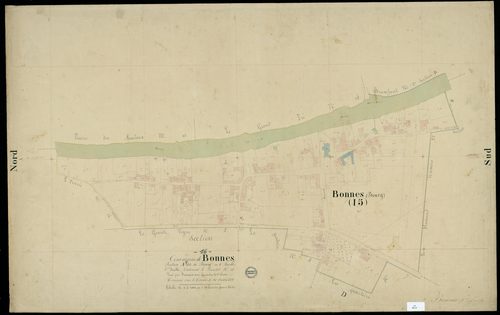 Bonnes - 3 P 49/7 - Section A dite du Bourg. Feuille 5.  | 1838