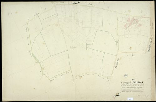 Bonnes - 3 P 49/11 - Section B dite de Tramonzac. Feuille 2.  | 1838