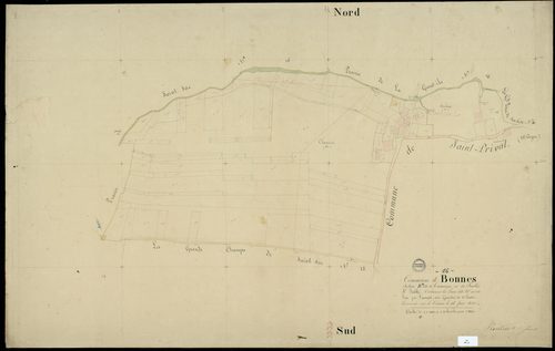 Bonnes - 3 P 49/13 - Section B dite de Tramonzac. Feuille 4.  | 1838