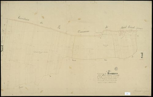 Bonnes - 3 P 49/14 - Section B dite de Tramonzac. Feuille 5.  | 1838