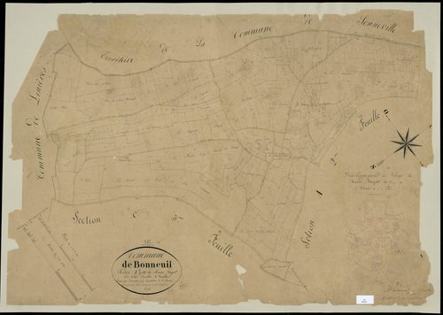 Bonneuil - 3 P 50/2 - Section A dite du Maine Fayat. Feuille 1.  | 1834