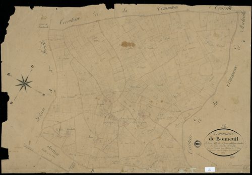 Bonneuil - 3 P 50/5 - Section B dite D'Issac et du Maine-Chaudier. Feuille 1.  | 1834