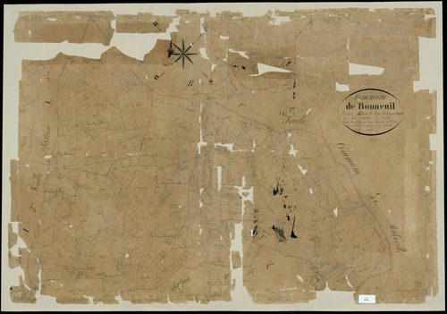 Bonneuil - 3 P 50/6 - Section B dite D'Issac et du Maine-Chaudier. Feuille 2.  | 1834