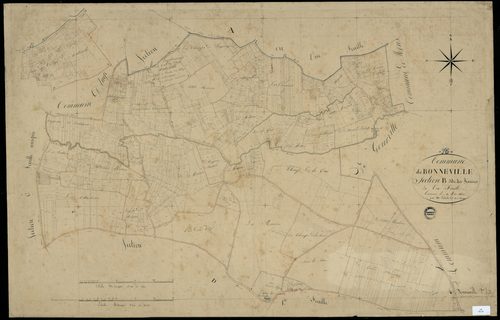 Bonneville - 3 P 51/3 - Section B dite des Rivières. Feuille 1.  | 1832