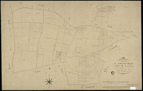 Bonneville - 3 P 51/5 - Section D dite du Bourg. Feuille 1.  | 1832