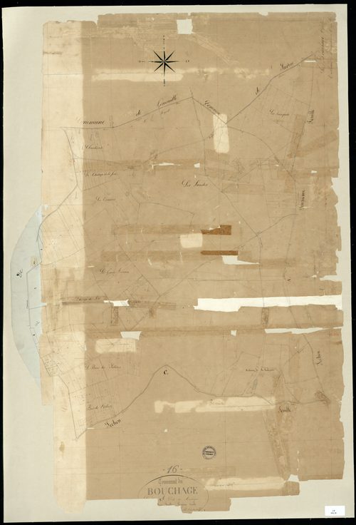 Le Bouchage - 3 P 54/2 - Section A dite de Mortaigre. Feuille 1.  | 1835