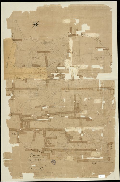 Le Bouchage - 3 P 54/3 - Section A dite de Mortaigre. Feuille 2.  | 1835
